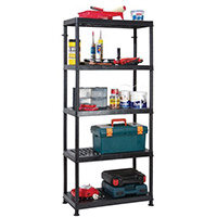 5 Tier Plastic Storage Shelf 800x400 With Ventilated Shelves