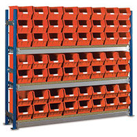 Toprax Longspan H1500Xw1812Xd328mm-Starter Initial Bay 56 Red Bins