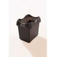 30 Litre Recycling Bin With Grey Body Black Lid & Graphic 30 Litre Recycling Bin With Grey Body Black Lid & Graphic