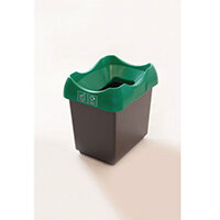 30 Litre Recycling Bin With Grey Body Green Lid & Graphic 30 Litre Recycling Bin With Grey Body Green Lid & Graphic