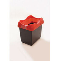 30 Litre Recycling Bin With Grey Body Red Lid & Graphic 30 Litre Recycling Bin With Grey Body Red Lid & Graphic