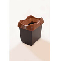 30 Litre Recycling Bin With Grey Body Brown Lid & Graphic 30 Litre Recycling Bin With Grey Body Brown Lid & Graphic
