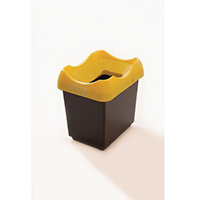 30 Litre Recycling Bin With Grey Body Yellow Lid & Graphic 30 Litre Recycling Bin With Grey Body Yellow Lid & Graphic
