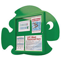 Water Fun Fish Notice Board 6xA4 Notice Board External Dimensions: H 750x750mm Painted Green Water Fun Fish Notice Board 6xA4 Notice Board External Dimensions: H 750x750mm Painted Green