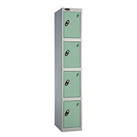 Probe 4 Door Locker Cam Lock ACTIVECOAT W305xD305xH1780mm Silver Body Jade Door 7 Year Warranty