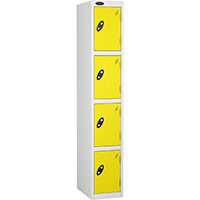 Probe 4 Door Locker Cam Lock ACTIVECOAT W305xD305xH1780mm White Body Lemon Door 7 Year Warranty