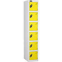 Probe 6 Door Locker Cam Lock ACTIVECOAT W305xD305xH1780mm White Body Lemon Door 7 Year Warranty