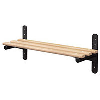 Probe Wall Mounted Bench Type F With Black Frame & Ash Slats L200xD350mm 7 Year Warranty