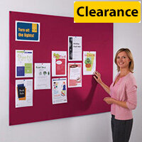 Frameless Felt Noticeboard 1200x1500mm (Hxw) Burgundy