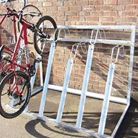 6 Section Semi Vertical Bike Stacker