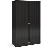 Cupboard Tambour Side Opening Small Hxwxd: 1016X1000X470mm Black