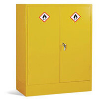 Dangerous Substance Cabinet Supplied With Ghs Labelling. Two Adjustable Shelves Ext. H1220xD457xW915mm