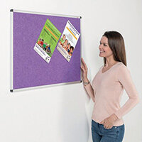 Eco-Colour Aluminium Framed Resist-A-Flame Board 1200x1800mm Purple