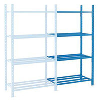 Shelving Heavy Duty Tubular Add-On Bay With Shelf Cover 5 Shelves 2500X1500X500mm