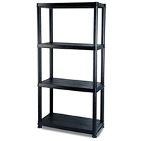 4 Shelf Plastic Storage Unit 1300x610x150mm