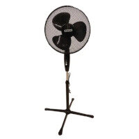 Oscillating pedestal fan with carry handle 3 speed, black - 16"
