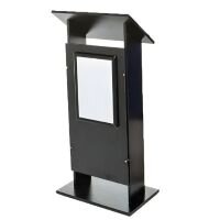 Presenters Lectern With Poster Frame Black