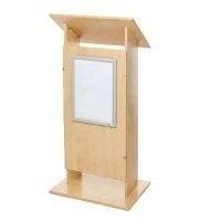 Presenters Lectern With Poster Frame Maple