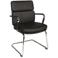 Deco Visitor Faux Leather Office Chair In Black