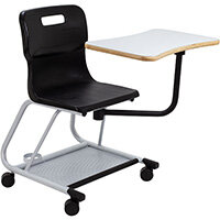 Titan Teach Chair with Writing Tablet 470mm Seat Height (Ages: 14+ Years) Black T300-BK - 5 Year Guarantee Titan Teach Chair with Writing Tablet 470mm Seat Height (Ages: 14+ Years) Black T300-BK - 5 Year Guarantee