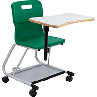 Titan Teach Chair with Writing Tablet 470mm Seat Height (Ages: 14+ Years) Green T300-GN - 5 Year Guarantee Titan Teach Chair with Writing Tablet 470mm Seat Height (Ages: 14+ Years) Green T300-GN - 5 Year Guarantee