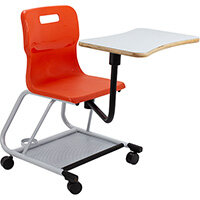 Titan Teach Chair with Writing Tablet 470mm Seat Height (Ages: 14+ Years) Orange T300-O - 5 Year Guarantee Titan Teach Chair with Writing Tablet 470mm Seat Height (Ages: 14+ Years) Orange T300-O - 5 Year Guarantee