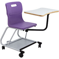 Titan Teach Chair with Writing Tablet 470mm Seat Height (Ages: 14+ Years) Purple T300-P - 5 Year Guarantee Titan Teach Chair with Writing Tablet 470mm Seat Height (Ages: 14+ Years) Purple T300-P - 5 Year Guarantee