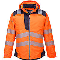 Portwest T400 PW3 Hi-Vis Winter Jacket Orange & Navy XL