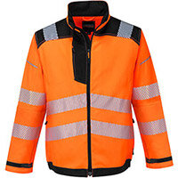 Portwest T500 PW3 Hi-Vis Work Jacket Orange & Black Large