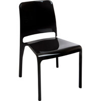 Clarity Translucent Polycarbonate Chair In High Gloss Black Pack of 4 Clarity Translucent Polycarbonate Chair In High Gloss Black Pack of 4