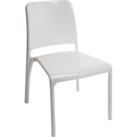 Clarity Translucent Polycarbonate Chair In High Gloss White Pack of 4 Clarity Translucent Polycarbonate Chair In High Gloss White Pack of 4