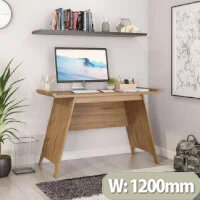 Towson Trestle Home Office Desk - Beaufort Oak - Panel Leg - W1200mm Towson Trestle Home Office Desk - Beaufort Oak - Panel Leg - W1200mm