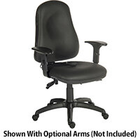 Ergo Comfort Ergonomic Posture Office Chair With Pump Up Lumbar Support In Pu Black Fabric