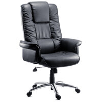 Lombard Bonded Leather Executive Office Armchair In Black Lombard Bonded Leather Executive Office Armchair In Black