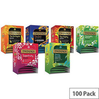 Twinings Pure Variety Pack Pyramid Tea Bags Pack of 100 F14595 Twinings Pure Variety Pack Pyramid Tea Bags Pack of 100 F14595