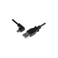 StarTech 1m 3 ft Left Angle Micro-USB Charge-and-Sync Cable M/M USB 2.0 A to Micro-USB 30/24 AWG 1 x Type B Male Micro USB 1 x Type A Male USB Nickel Plated USBAUB1MLA