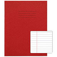 Rhino Exercise Book 8mm Ruled 80 Pages 9x7 Red Pack of 100 VC46631