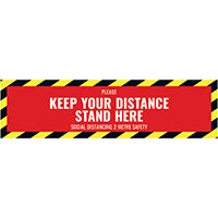 Social Distance Floor Sticker 500x130mm Pack of 5 Socialstick02 Social Distance Floor Sticker 500x130mm Pack of 5 Socialstick02