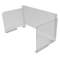 Pro-Tech Viral Plexiglass Desk Guard Screen with Straight Edge with Full Back - For Use with Desk Width 1200mm Pro-Tech Viral Plexiglass Desk Guard Screen with Straight Edge with Full Back - For Use with Desk Width 1200mm