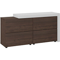 Auttica Cupboard Light Grey & Dark Walnut W1680xD450xH840mm Auttica Cupboard Light Grey & Dark Walnut W1680xD450xH840mm
