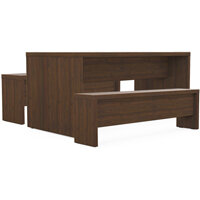 Canteen Low Table In Dark Walnut 1600x800x740mm & 2x Canteen Sitting Bench In Dark Walnut 1475x300x450mm Canteen Low Table In Dark Walnut 1600x800x740mm & 2x Canteen Sitting Bench In Dark Walnut 1475x300x450mm