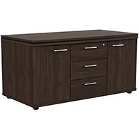 Oskar 2 Door & 3 Drawer Credenza Unit Dark Walnut W1200mm Oskar 2 Door & 3 Drawer Credenza Unit Dark Walnut W1200mm