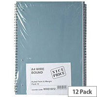 A4 Spiral Pad 80 Leaf  Pack of 12 WX01072