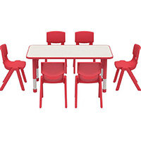 Adjustable Table with White Top