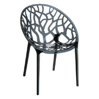 CRYSTAL Arm Chair - Black Transparent - Indoor & Outdoor - Polycarbonate - Scratch & UV Resistant CRYSTAL Arm Chair - Black Transparent - Indoor & Outdoor - Polycarbonate - Scratch & UV Resistant