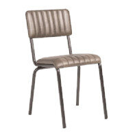 CORE Side Chair - Ribbed Lascari Faux Leather - Vintage Silver CORE Side Chair - Ribbed Lascari Faux Leather - Vintage Silver