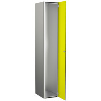 Zenbox Probe Wet Area Aluminium Locker 1 Door Lime Yellow Height 1800mm x  Width 300mm x Depth 450mm Indoor Use 7 Year Warranty