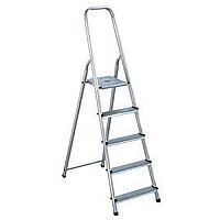 Alumiunium Step Ladder 6 Steps Plus Height 1.19m Silver 358740