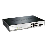 D-Link Web Smart DGS-1210-10P - Switch - Managed - 8 x 10/100/1000 (PoE+) + 2 x Gigabit SFP - desktop - PoE+ (78 W)