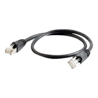 C2G Cat6a Booted Shielded (STP) Network Patch Cable - Patch cable - RJ-45 (M) to RJ-45 (M) - 1.5 m - STP - CAT 6a - molded, snagless, stranded - black